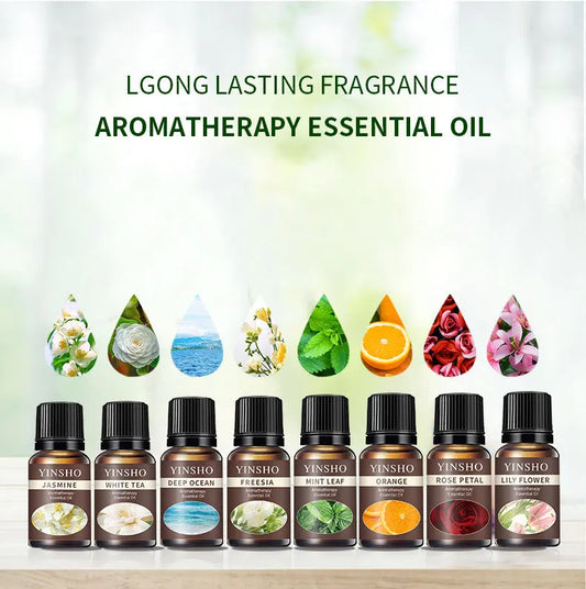 Home Aroma Diffuser Essential Oils 10ml – 13 Water-Soluble Flavors: Lavender, Rose, Eucalyptus & More