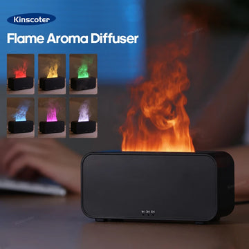 FlameGlow™ Mini Aroma Diffuser – Ultrasonic Cool Mist & LED Ambience
